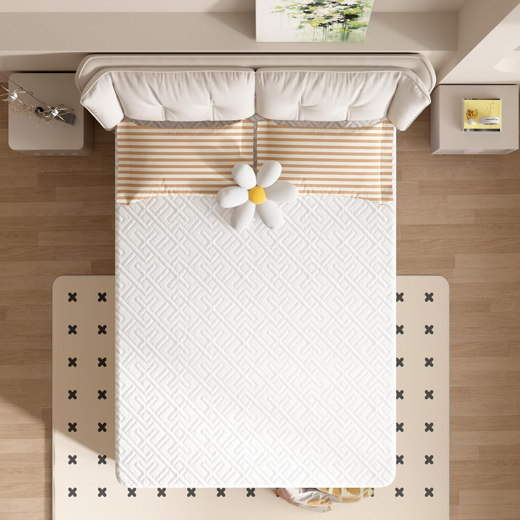 King Mattress, 12 Inch Green Tea Memory Foam Mattress in a Box, Medium Plush King Size Mattress for Pressure Relief, CertiPUR-US Certified
