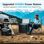 IEE 3200W Portable Power Station P3200  2048Wh Solar Generator  1800W AC Charging & 1000W Solar Charging  LiFePO4 Battery Generator for Home Backup  Camping  RV  Emergencies (P3200 Power Station)