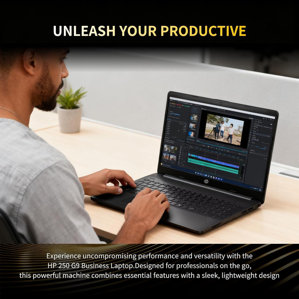 HP 250G-Series Premium Business Laptop - 32GB RAM  1TB SSD  15.6" Full HD Display • 13th Gen Intel i3-1315U CPU (Up to 4.5Ghz)  Numeric Keypad  Wi-Fi 6  Win 11 Pro  Camera  with Accessories
