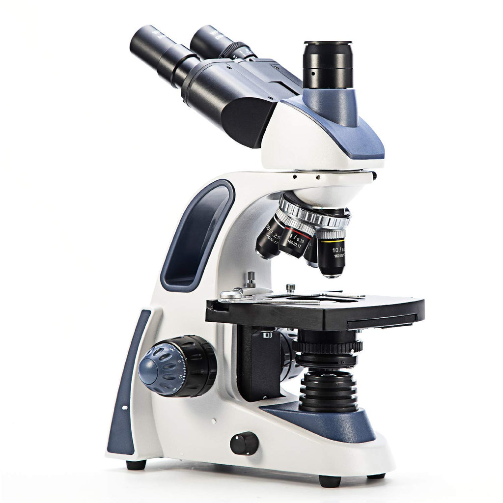 Swift SW380T 40X-2500X Magnification  Siedentopf Head  Research-Grade Trinocular Microscope Compound Lab with Wide-Field 10X/25X Eyepieces  Mechanical Stage  Ultra-Precise Focusing  Camera-Compatible