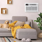 Whirlpool 12,000 BTU 230V Through-the-Wall Air Conditioner with Supplemental Heat, Dehumidifier and Remote, Wall AC Unit for Apartment, Living Room and Medium Rooms up to 550 Square Feet in White