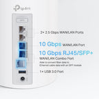 TP-Link Deco 7 Elite BE95 Quad-Band WiFi 7 BE33000 Whole Home Mesh System - 16-Stream  2x 10G + 2x 2.5G Ports Wired Backhaul  12 x High-Gain Antennas  VPN  AI-Roaming  4x4 MU-MIMO  HomeShield (3-Pack)