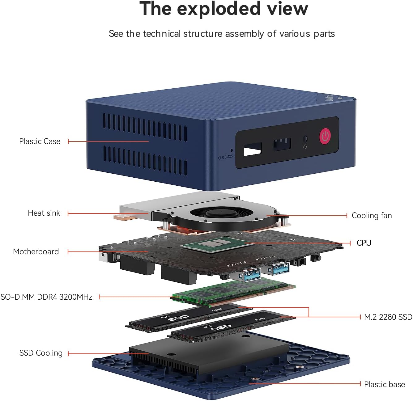 Beelink Mini PC  Mini S12 Intel 12th Gen 4-Core N95(up to 3.4GHz)  Mini Computer 16GB DDR4 RAM 500GB SSD  Desktop PC Dual HDMI 4K UHD/2.5GBps/Dual WiFi5/BT4.2/HTPC/W11 Home