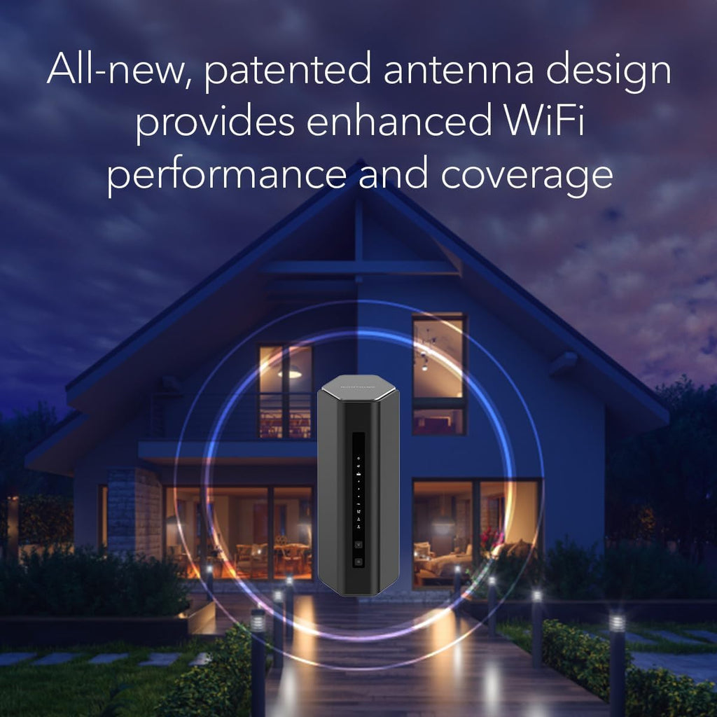 NETGEAR Nighthawk Tri-Band WiFi 7 Router (RS500) – Router Only  BE12000 Wireless Speed (up to 12 Gbps) - Covers up to 3 000 sq. ft.  120 Devices – 2.5 Gig Internet Port - Free Expert Help