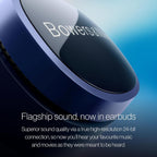 Bowers & Wilkins Pi8 Bluetooth Wireless Earbuds (Anthracite Black)  in-Ear Bluetooth Earphones with Qualcomm Chipset & aptX Lossless  Active Noise Cancelling Earbuds  3 Built-in Mics  15-Min Charging