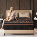 Quenn Hybrid Mattress 14 Inch, Medium Firm Gel Memory Foam & Pocket Springs - Motion Isolation & Pressure Relief for Back & Side Sleepers, CertiPUR-US Certified, 100 Night Trial