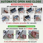 Automatic Vacuum Sealer Machine, Cordless Food Preserver with 85Kpa Suction & Pulse Mode, Durable Silicone Chamber, Includes 20 Exclusive Sealer Bags