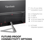 ViewSonic VX2776-SMHD 27 Inch 1080p IPS Monitor with FreeSync  Ultra-Thin Bezels  HDMI and DisplayPort