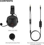 beyerdynamic MMX 330 Pro Open-Back Gaming Headset with Stellar.45 Driver and Condenser Microphone  Wired Gaming Headphone Suitable for PC  Gaming Console  PS  Switch. Handmade in Germany