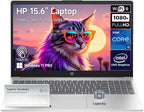 HP 15 Inch Touchscreen Laptop Computer  15.6" FHD IPS Touch Screen Students&Business Laptop  13th Gen Intel 10-Core i5 (> i7-1255U)  Windows 11 Pro  Copilot Key  Number Pad  Silver|8GB RAM 512GB SSD