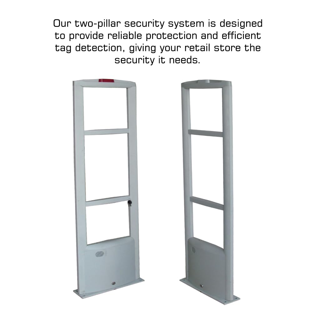 Starter Kit - EAS RF Retail and Clothing Store Security Tower Antenna System 1000 Tags and Warning Stickers. Great for Shop Protection, Boutiqes, Store Security System Asset Protection