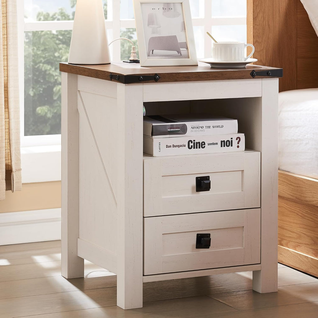 T4TREAM Farmhouse Nightstand