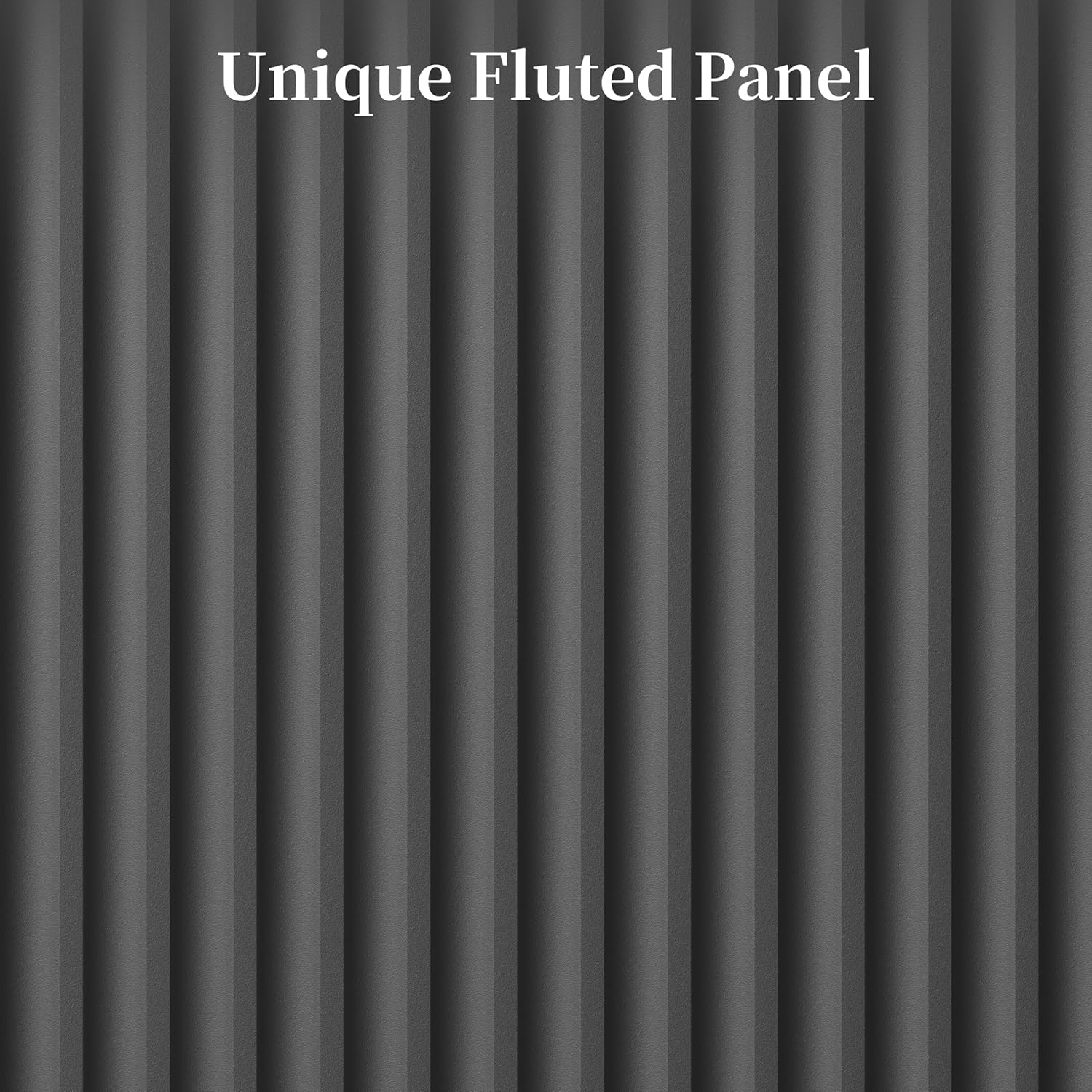 Fluted Sideboard Buffet Cabinet with Storage and Large Drawers, 55" Credenza Storage Cabinet for Living Room & Entryway, Farmhouse Buffet Table with Adjustable Shelves, Console Cabinet, Balck