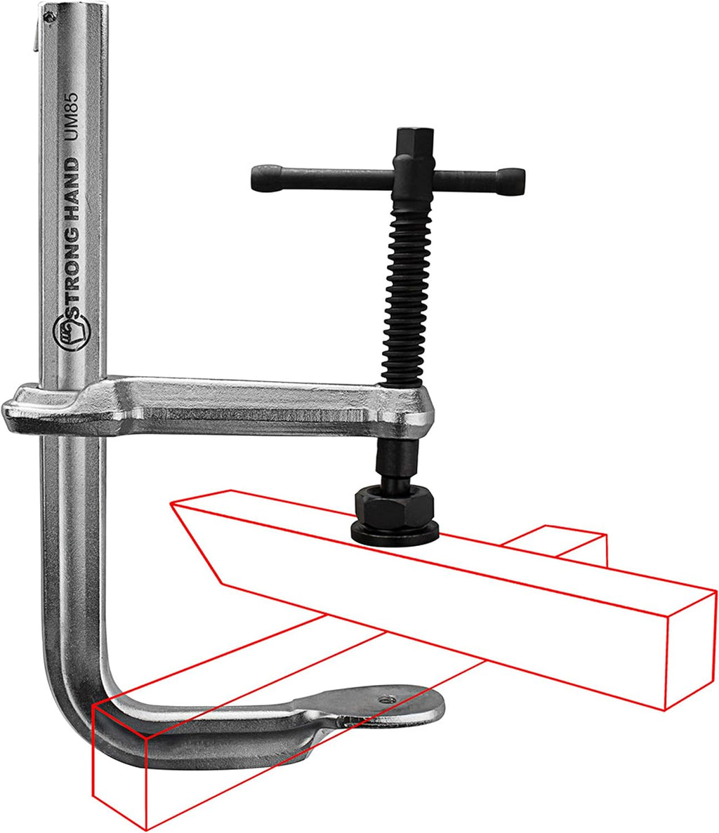 Strong Hand Tools 4-in-1 Clamping System, Regular Duty Bar Clamp, Capacity 12-1/2", Clamping Pressure: 2,400 LBS, Throat Depth: 5-1/2″, UM125-C3, Strong Hand Tools