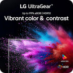 LG 32G600A-B 32-inch Ultragear QHD (2560 x 1440) Curved Gaming Monitor  180Hz  1ms  AMD FreeSync  HDMI  DisplayPort  Tilt/Height/Swivel Adjustable Stand  Black