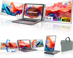 Laptop Screen Extender  15.6" FHD Laptop Monitor Extender  Triple Portable Monitor for 12"-18.5" Laptops  Plug & Play  360° Rotation Screen  Compatible with MacOS/Wins/Switch/Surface