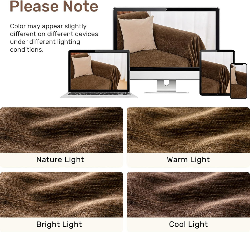 Sectional Couch Covers, 2 Pieces Washable L Shaped Couch Covers Sofa Blanket for Dogs Pet Friendly Sectional Sofa Slipcovers Furniture Covers,71"x 118"+ 71"x 118",(XX-Large,Coffee)