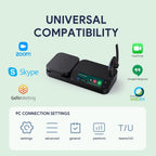 Yealink Bluetooth Headset Workstation  Office Wireless Headset with Mic  Speakerphone  Wireless Charging Pad  Charging Case  USB-C/A Dongle Connect to Desk Phone  PC  Work with Teams Zoom