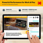 KODAK K11 Android 15 Tablet, 10.95 Inch FHD G+G Touchscreen, 12GB RAM 128GB Storage (1TB Expandable), 8000mAh Long Battery, Quad Speakers, 16MP Camera, Dual WiFi, GPS, for Work Entertainment Gaming