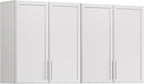 Wall Storage Cabinets - Large Kitchen Laundry Wall Amount Cabinets with Two Shaker Doors and Adjustable Shelf, One of 2pcs,in White