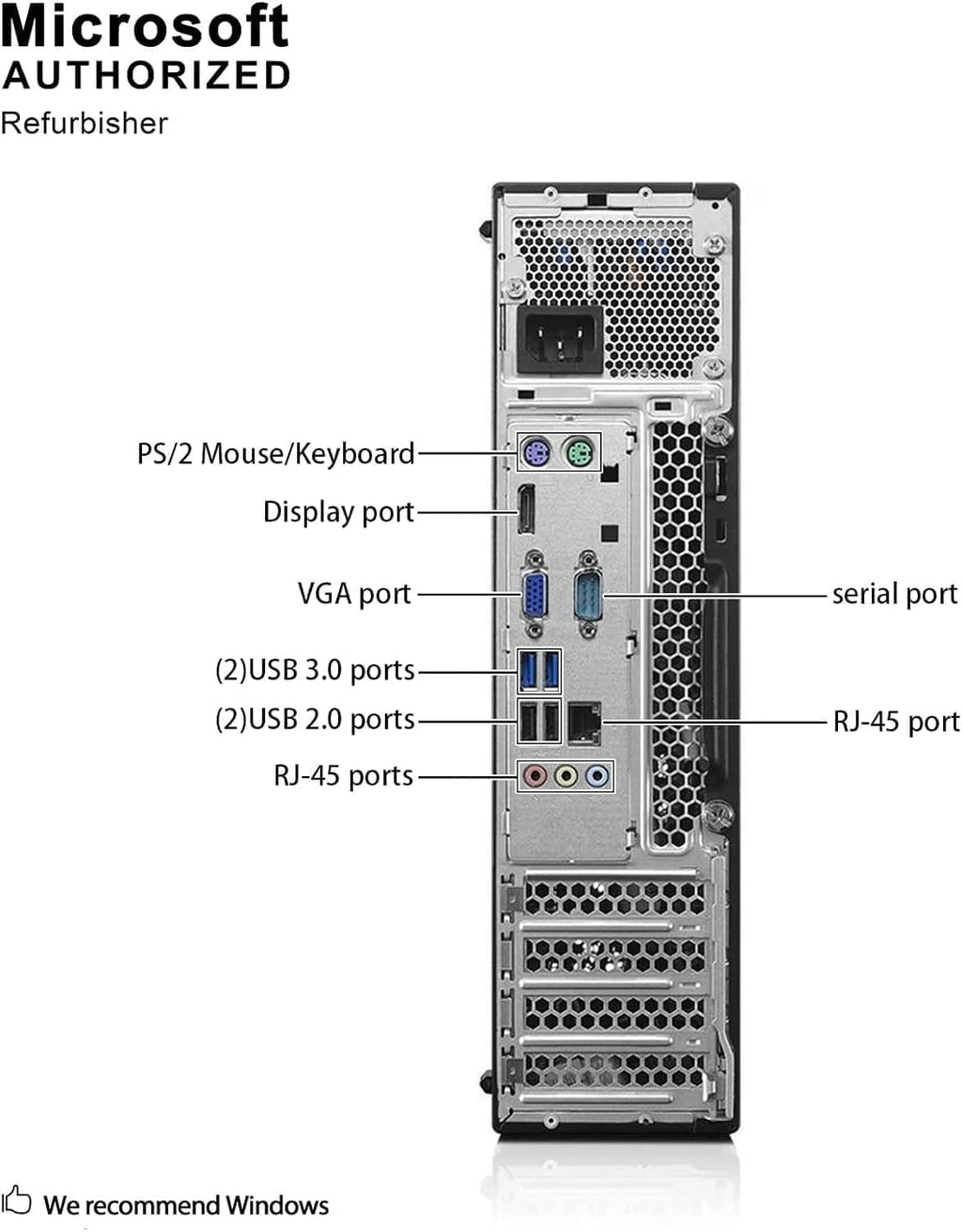 Lenovo ThinkCentre M700 SFF Business Desktop PC, M700 Computer Core 6th Gen, 8GB RAM, 256GB SSD, WiFi, Bluetooth, RGB Keyboard Windows 11 Pro (Renewed)