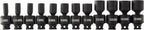 SUNEX TOOLS 1814, 1/4 Inch Drive Universal Impact Socket Set, 12-Piece, Metric, 5mm - 15mm, Cr-Mo Steel, Radius Corner Design, Chamfered Opening, Dual Size Markings, Heavy Duty Storage Case