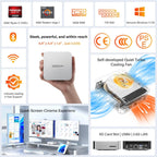 GEEKOM A5 Pro Mini PC (2026) with AMD Ryzen 5 7430U  16GB DDR4 RAM(Upgradable to 96GB  Not LPDDR)  1TB NVMe SSD  Windows 11 Pro Desktop Computer Support 4 Displays/8K/Wi-Fi 6/6xUSB  3-Year Coverage