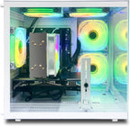 Pre Built Gaming PC Ryzen 5 5500 3.6GHz (6Core 12Threads Up to 4.2G) Radeon RX6500XT 4G DDR4 16G Nvme 512G SSD WiFi 6 Tower Desktop Computer for Home and Office