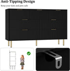 IDEALHOUSE Fluted Dresser for Bedroom,7 Drawer Dresser with Wide Drawers,Wooden Chest of Drawers,Modern Storage Dressers for Living Room, Closet, Hallway,Entryway