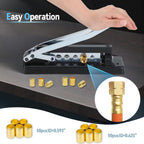 Heavy Duty Ferrule Crimping Tool, Standard Air Hose Repair kit with 5 Dies & 100 Ferrules Fittings
