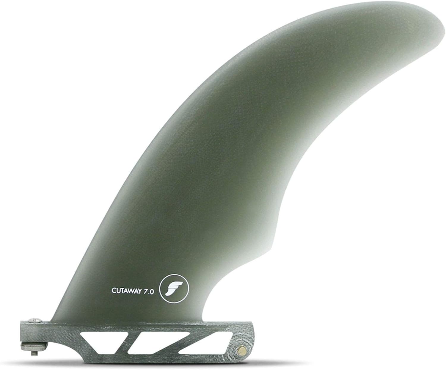 Futures Fins Cutaway 7.0 Surfboard Longboard SUP Fin. 7.0" - Fiberglass - Smoke.