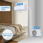 Garvee 11500 BTU Mini Split AC/Heating System, 115V WIFI Enabled Energy Efficient Mini Split Unit,Wall-Mounted Split Air Conditioner,Cools Up to 750 Sq.Ft, Heat Pump & Installation Kits