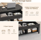 Yaheetech Black Coffee Table, Lift Top Coffee Tables with Hidden Storage Compartment & Open Shelf, Lift Tabletop Pop-Up for Living Room Reception, 47.5inch L