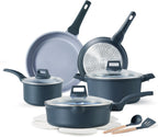 CAROTE 14 Pcs Ceramic Cookware Set, Pots and Pans Set Non Stick with Ceramic Coating, Induction Kitchen Sets