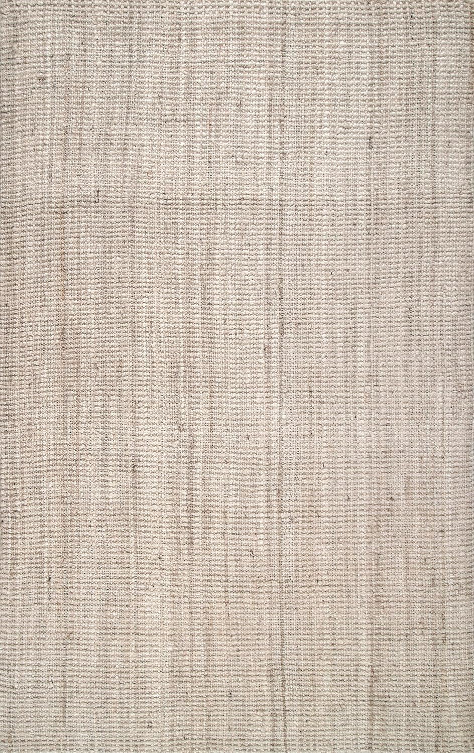 nuLOOM Ashli Solid Farmhouse Jute Area Rug, 11'6" x 14'6", Off-White
