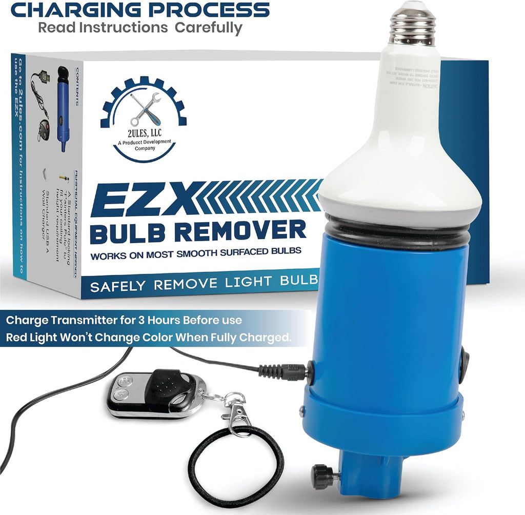 Light Bulb Changer for High Ceilings - Vacuum Operated High Ceiling Light Bulb Changer Tool, Remote-Controlled Bulb Changing Kit (Pole not Included)