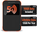 Solis Pro – Mobile 5G Hotspot and Power Bank  Bundle Includes Lifetime Data (12GB Per Year) and 10GB Global Data  Multi-Carrier  Wi-Fi 6E in140+ Countries  No Contract  Portable Internet by SIMO
