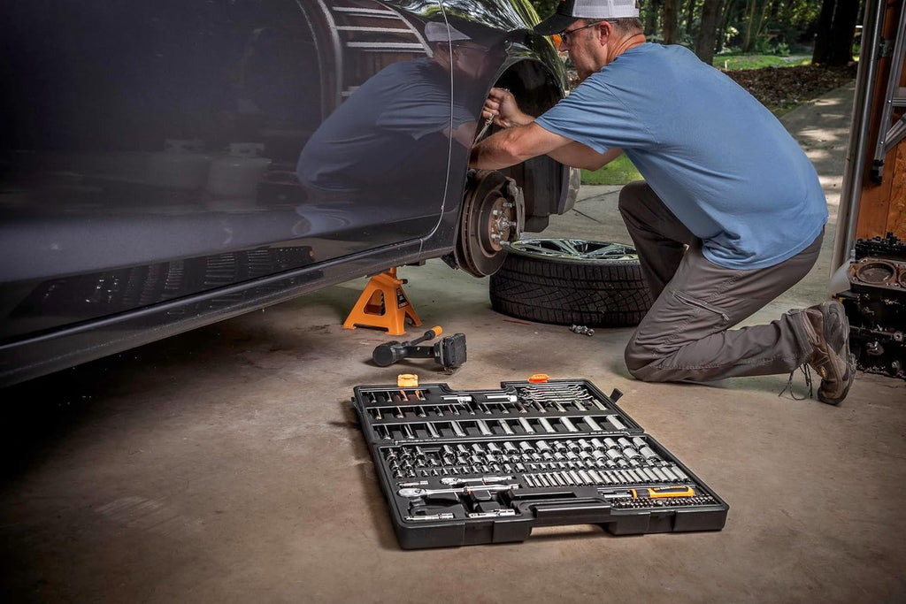 GEARWRENCH 185 Piece Mechanics Hand Tool Set - 1/4", 3/8”, & 1/2" Drive | 90 Tooth | SAE & Metric | GW90MCBMTS