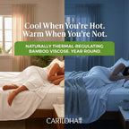 Cariloha 100% Organic Bamboo Viscose Sheets – 4-Piece King Sheet Set – 16 in Deep Pockets – Buttery Soft, Hypoallergenic, Cooling Sheets – Oeko-TEX Standard 100 – White