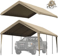 Carport Replacement Canopy Cover 12'x20' for Tent Top Garage Shelter Cover, 800D Heavy Duty Oxford Waterproof & UV Protected Car Canopy Tarp with Ball Bungees (Frame is not Included)