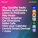 Pioneer DMH-1600NEX 6.8" Double-Din Digital Multimedia Receiver - Built in Bluetooth  Wired Apple CarPlay and Android Auto  Touchscreen  Rear Camera Input