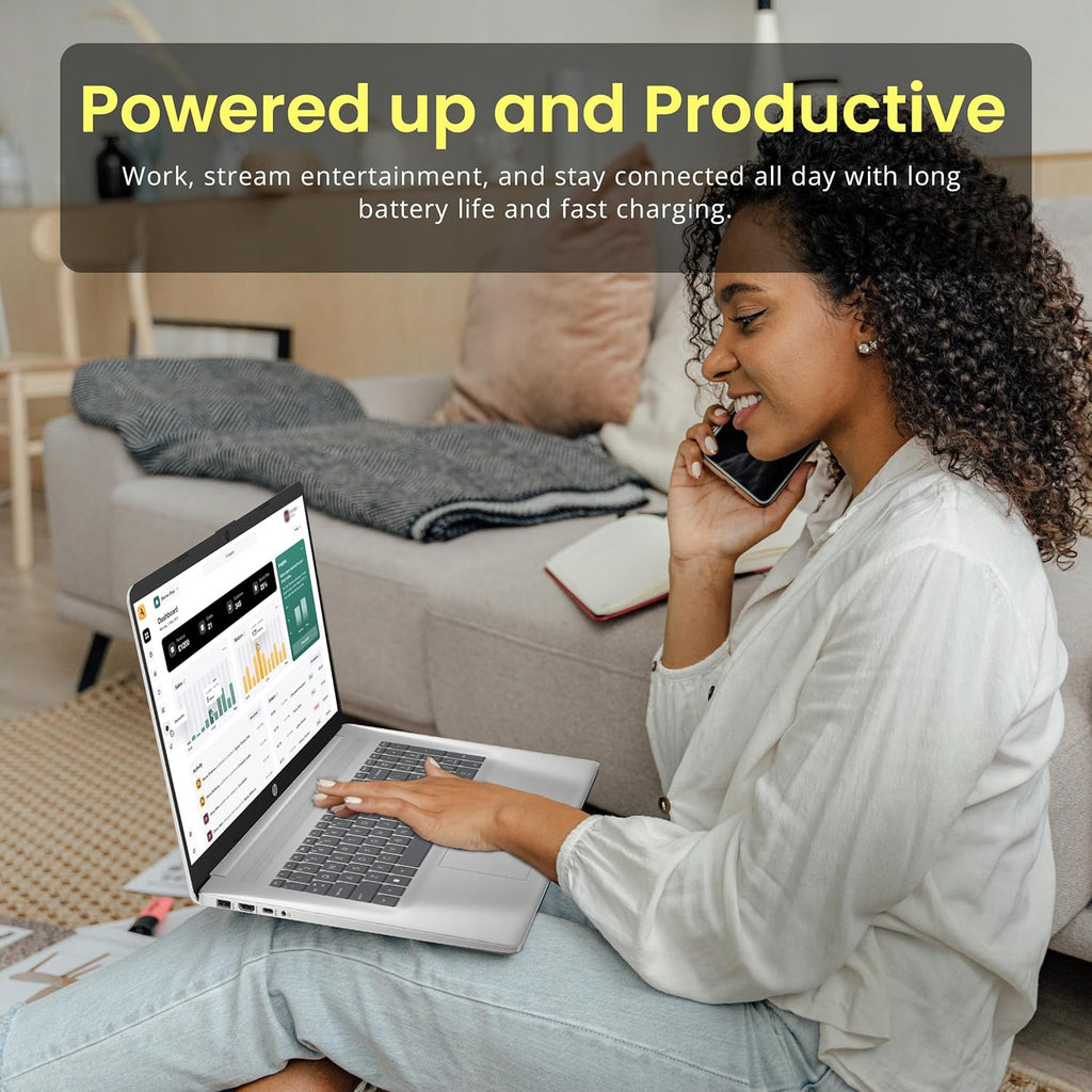 HP 17.3" FHD IPS Anti-Glare Laptop  Intel 7-150U  32GB RAM  3TB Storage (2TB SSD & 1TB Docking Station Set)  Intel Graphics  Num Pad  Wi-Fi 6  1080p Webcam  Fast Charge  Windows 11 Home  Silver