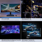 Samsung 40” Odyssey G7 (G75F) WUHD Resolution  180Hz  Curved Gaming Monitor  1ms Response Time (GtG)  VESA DisplayHDR™ 600  AMD FreeSync™ Premium Pro  LS40FG75DENXZA  2025