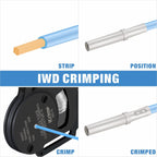 IWISS iCrimp KIT-DC02 Wire Crimping Tool Kit for Deutsch Connectors and Weather Pack Terminals with Connector Removal Tools