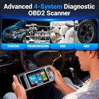 AVAPOW AV-D600 4 Systems OBD2 Scanner Engine/Transmission/SRS/ABS Diagnostic Tool, Oil Reset/EPB Reset/Battery Match, Car Code Reader with Auto VIN, WiFi Lifetime Update, Compatible with 7000+ Cars