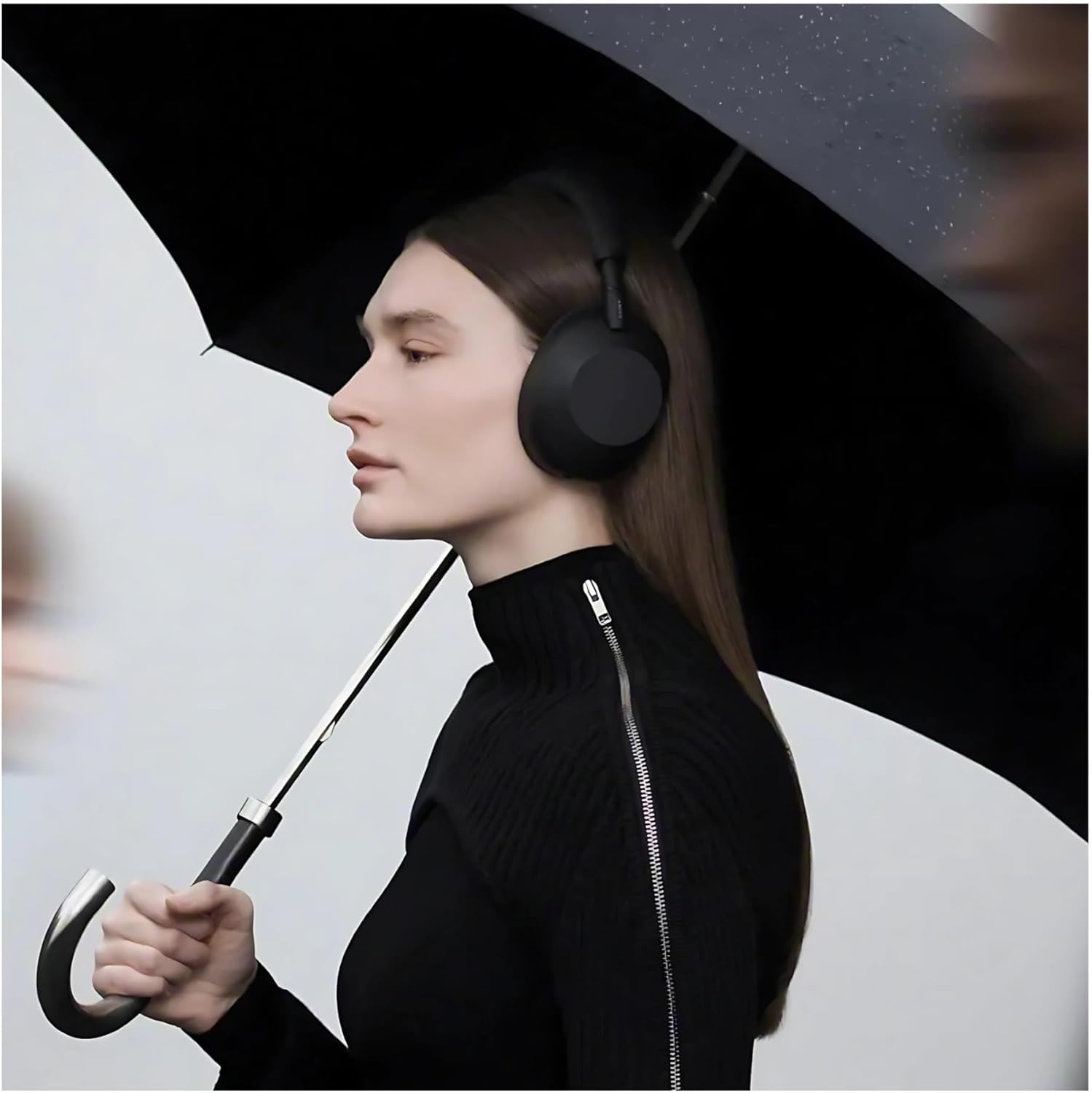 Sony WH-1000XM6 Wireless Noise-Canceling Headphones with QN3 Processor (Black) Bundle with Connect Air in-Flight Bluetooth Wireless Audio Transmitter (2 Items).