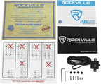 Rockville DBM12 2000W Peak/500W RMS Mono 2-Ohm Marine Amplifier  Waterproof Covers  Bass Remote  Class-D Power  Designed for Boat Audio Systems