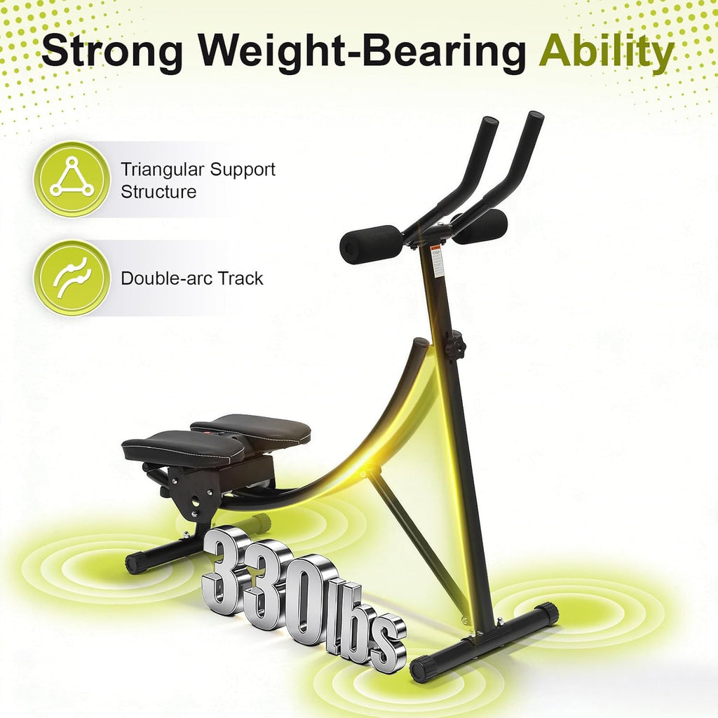 Ab Trainer Abdominal Workout Machine Shaper with LED Monitor Waist Cruncher Core Toner Workout Equipment for Women
