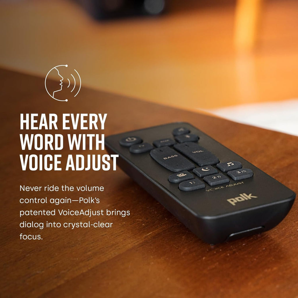 Polk Audio Signa S2 Sound Bar for Smart TV with Subwoofer  Wireless – Exclusive VoiceAdjust Technology  Ultra-Slim Design  Works with 4K & HD TVs  HDMI & Optical  Bluetooth  Wireless Streaming