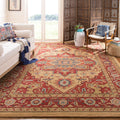 SAFAVIEH Mahal Collection 9' x 12' Red Natural MAH698A Traditional Oriental Non-Shedding Living Room Bedroom Dining Home Office Area Rug